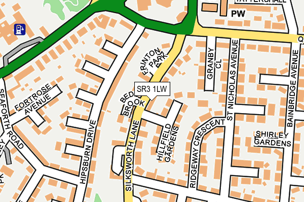 SR3 1LW map - OS OpenMap – Local (Ordnance Survey)