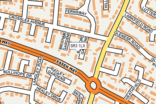SR3 1LX map - OS OpenMap – Local (Ordnance Survey)