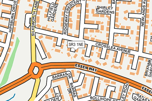 SR3 1NE map - OS OpenMap – Local (Ordnance Survey)
