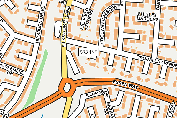 SR3 1NF map - OS OpenMap – Local (Ordnance Survey)