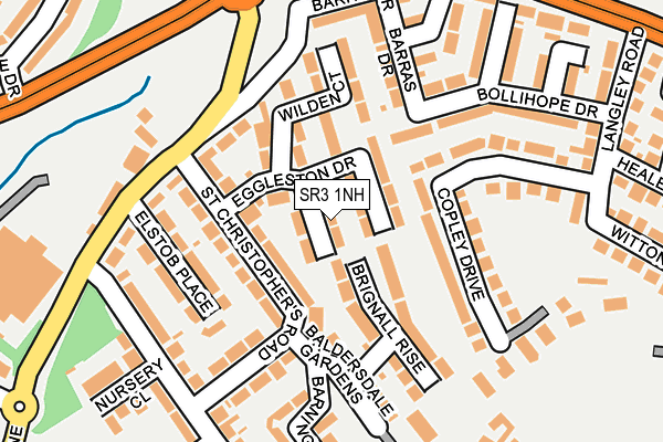 SR3 1NH map - OS OpenMap – Local (Ordnance Survey)