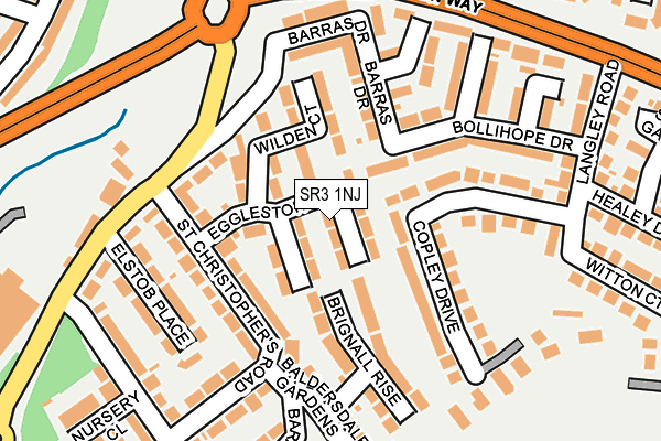 SR3 1NJ map - OS OpenMap – Local (Ordnance Survey)