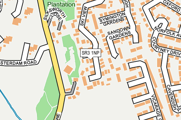 SR3 1NP map - OS OpenMap – Local (Ordnance Survey)