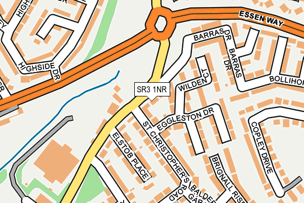 SR3 1NR map - OS OpenMap – Local (Ordnance Survey)
