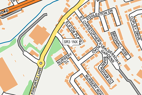 SR3 1NX map - OS OpenMap – Local (Ordnance Survey)