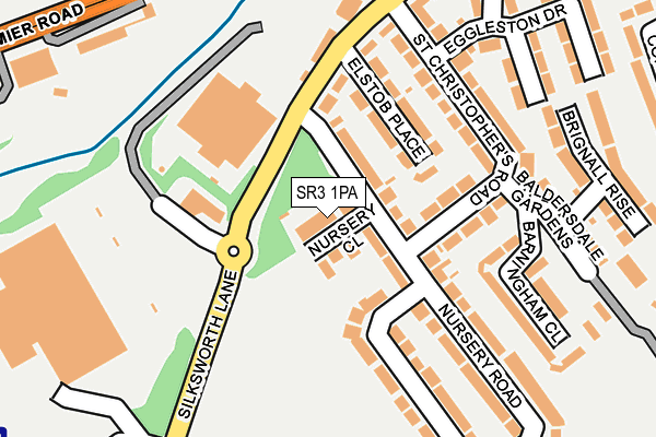 SR3 1PA map - OS OpenMap – Local (Ordnance Survey)