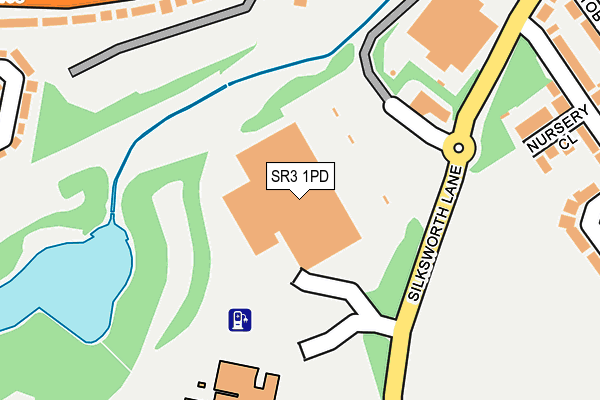SR3 1PD map - OS OpenMap – Local (Ordnance Survey)