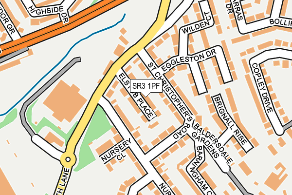 SR3 1PF map - OS OpenMap – Local (Ordnance Survey)