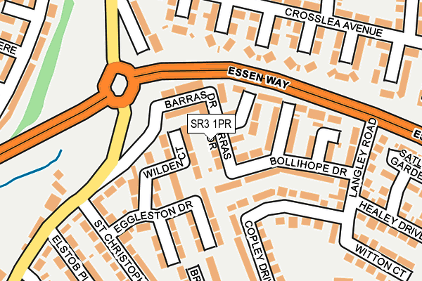 SR3 1PR map - OS OpenMap – Local (Ordnance Survey)