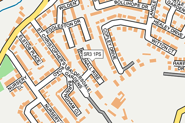 SR3 1PS map - OS OpenMap – Local (Ordnance Survey)