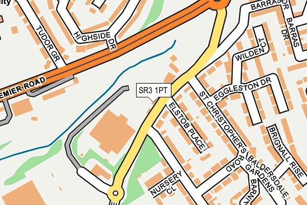 SR3 1PT map - OS OpenMap – Local (Ordnance Survey)