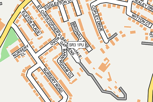 SR3 1PU map - OS OpenMap – Local (Ordnance Survey)