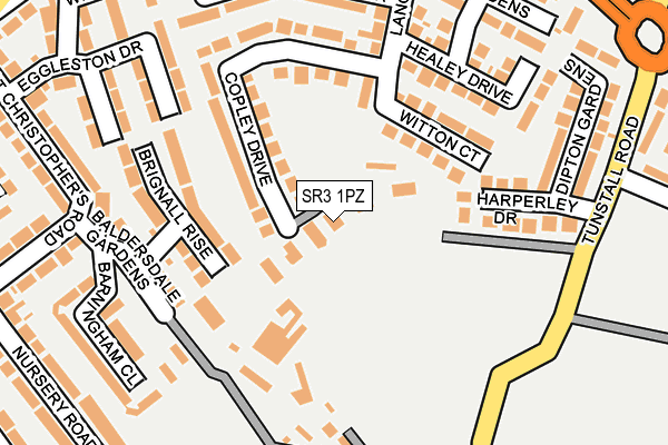 SR3 1PZ map - OS OpenMap – Local (Ordnance Survey)