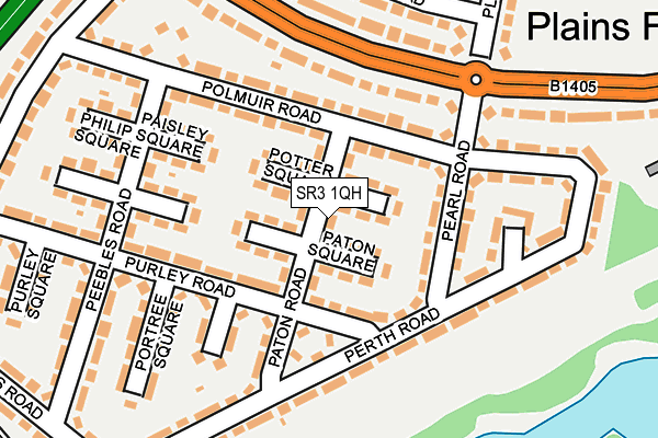 SR3 1QH map - OS OpenMap – Local (Ordnance Survey)