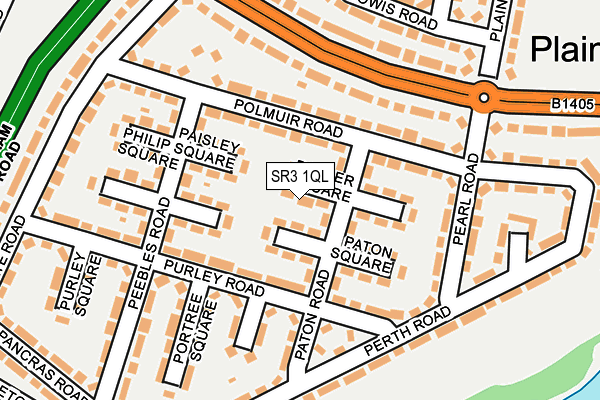 SR3 1QL map - OS OpenMap – Local (Ordnance Survey)