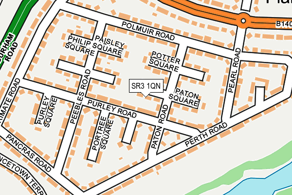 SR3 1QN map - OS OpenMap – Local (Ordnance Survey)