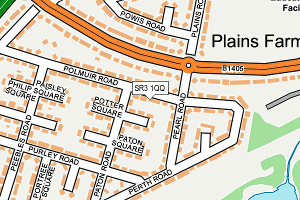 SR3 1QQ map - OS OpenMap – Local (Ordnance Survey)