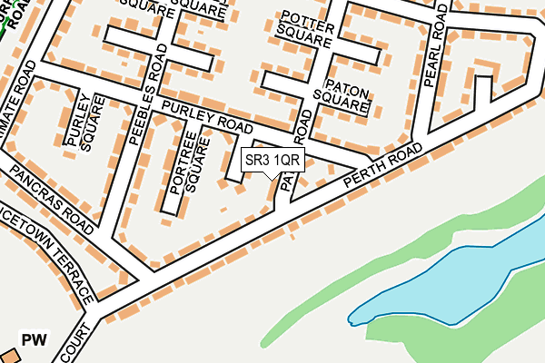 SR3 1QR map - OS OpenMap – Local (Ordnance Survey)