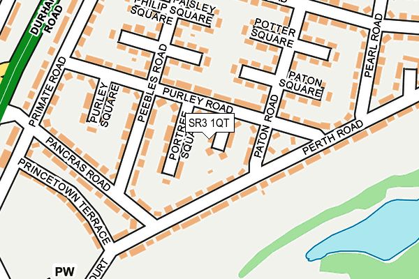 SR3 1QT map - OS OpenMap – Local (Ordnance Survey)