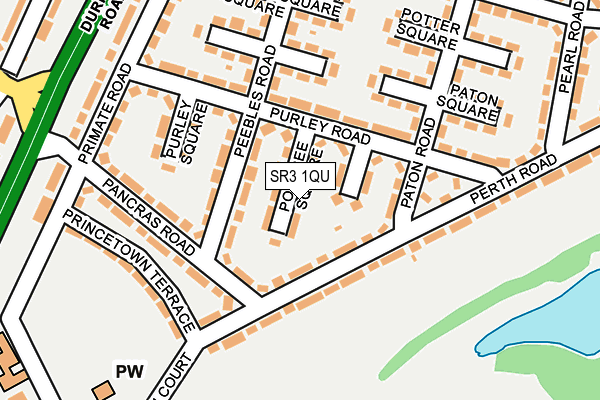 SR3 1QU map - OS OpenMap – Local (Ordnance Survey)