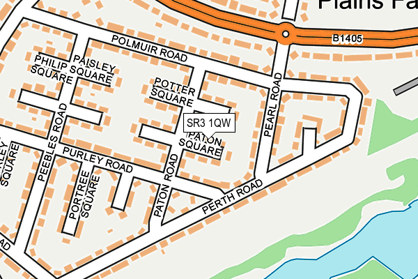 SR3 1QW map - OS OpenMap – Local (Ordnance Survey)