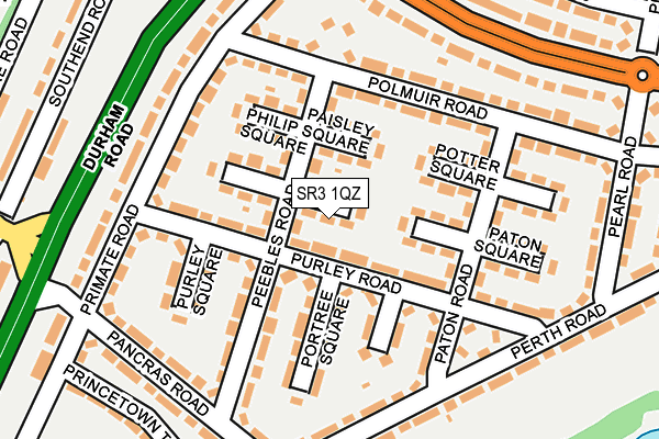 SR3 1QZ map - OS OpenMap – Local (Ordnance Survey)