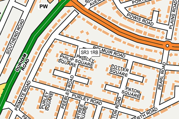 SR3 1RB map - OS OpenMap – Local (Ordnance Survey)