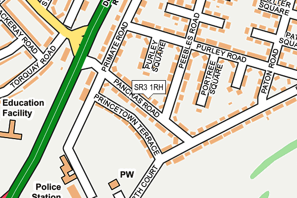SR3 1RH map - OS OpenMap – Local (Ordnance Survey)