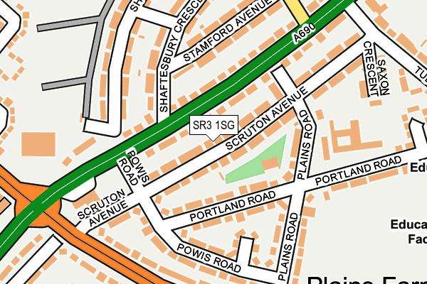 SR3 1SG map - OS OpenMap – Local (Ordnance Survey)
