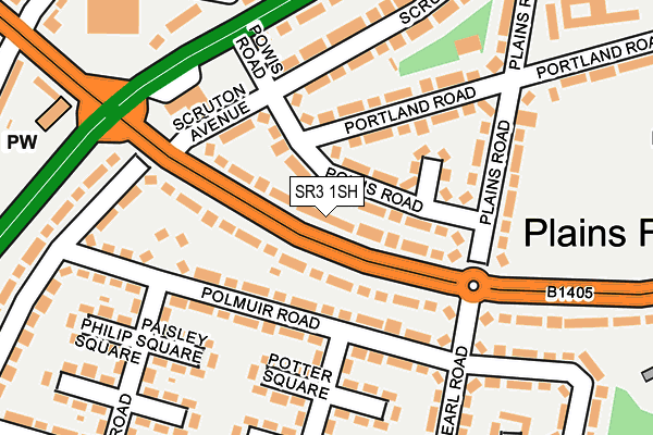 SR3 1SH map - OS OpenMap – Local (Ordnance Survey)