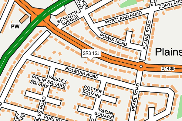SR3 1SJ map - OS OpenMap – Local (Ordnance Survey)