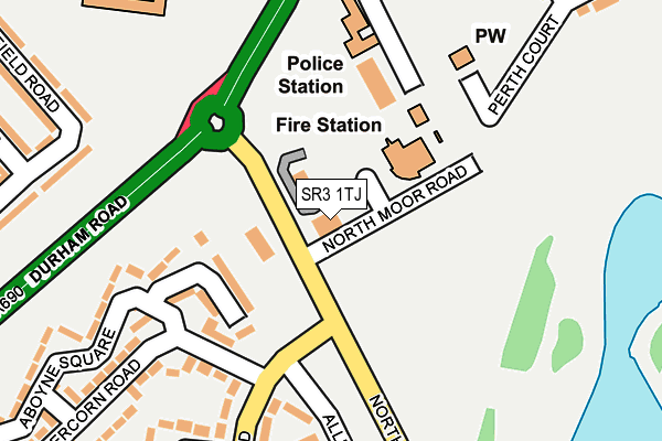 SR3 1TJ map - OS OpenMap – Local (Ordnance Survey)