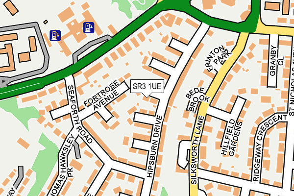 SR3 1UE map - OS OpenMap – Local (Ordnance Survey)