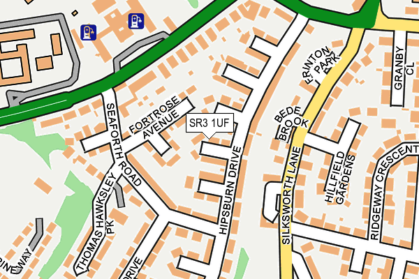SR3 1UF map - OS OpenMap – Local (Ordnance Survey)