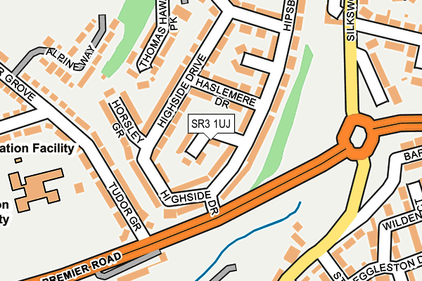 SR3 1UJ map - OS OpenMap – Local (Ordnance Survey)