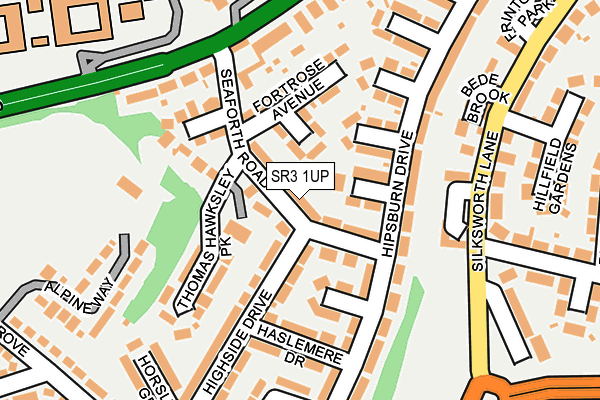 SR3 1UP map - OS OpenMap – Local (Ordnance Survey)