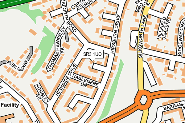 SR3 1UQ map - OS OpenMap – Local (Ordnance Survey)