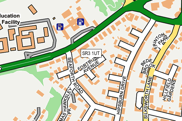 SR3 1UT map - OS OpenMap – Local (Ordnance Survey)