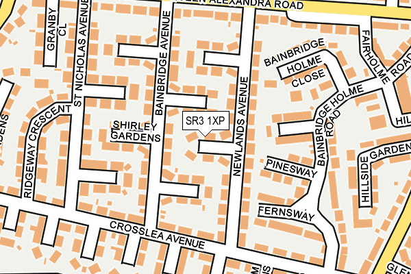 SR3 1XP map - OS OpenMap – Local (Ordnance Survey)