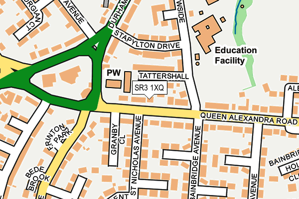 SR3 1XQ map - OS OpenMap – Local (Ordnance Survey)