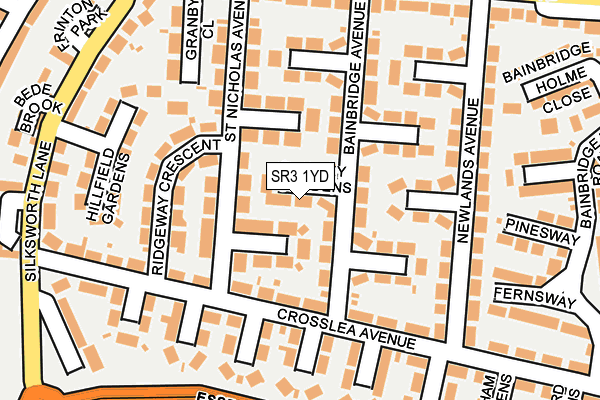 SR3 1YD map - OS OpenMap – Local (Ordnance Survey)