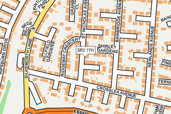 SR3 1YH map - OS OpenMap – Local (Ordnance Survey)