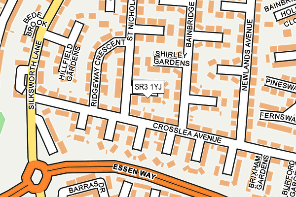 SR3 1YJ map - OS OpenMap – Local (Ordnance Survey)