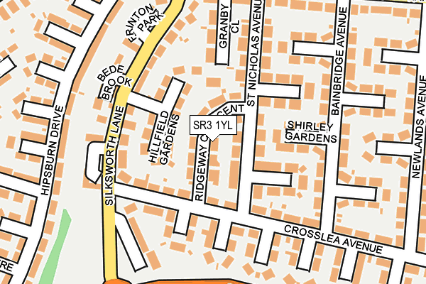 SR3 1YL map - OS OpenMap – Local (Ordnance Survey)