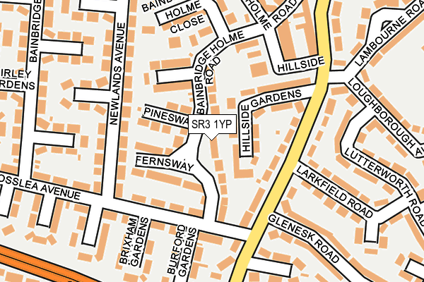SR3 1YP map - OS OpenMap – Local (Ordnance Survey)