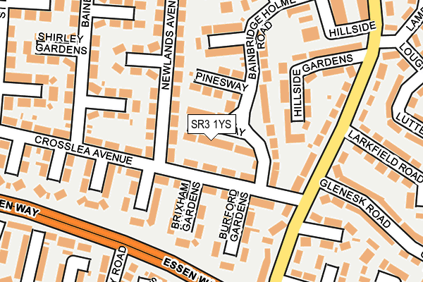 SR3 1YS map - OS OpenMap – Local (Ordnance Survey)