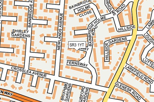 SR3 1YT map - OS OpenMap – Local (Ordnance Survey)