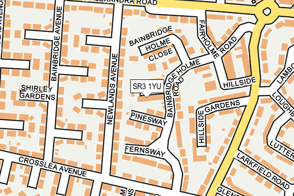 SR3 1YU map - OS OpenMap – Local (Ordnance Survey)