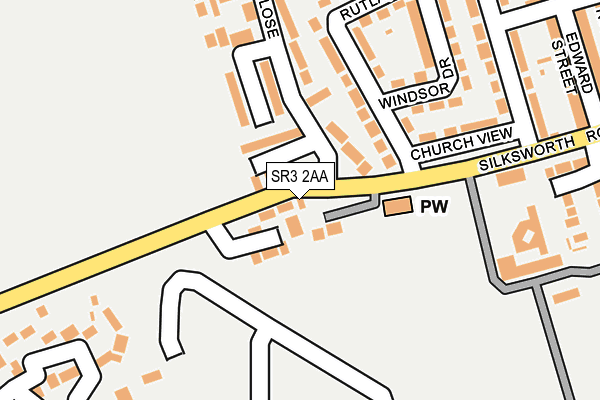 SR3 2AA map - OS OpenMap – Local (Ordnance Survey)