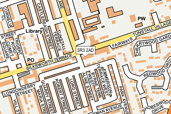 SR3 2AD map - OS OpenMap – Local (Ordnance Survey)